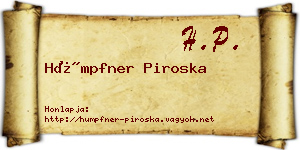 Hümpfner Piroska névjegykártya