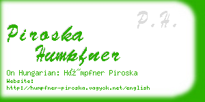 piroska humpfner business card